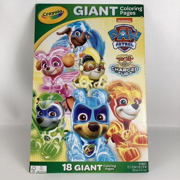 PAW Patrol Charged Up Coloring Sheet | Nickelodeon Parents Crayola Giant Coloring Pages Paw Patrol Mighty Pups Charged Up Nickelodeon